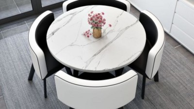 ✨우리집 4인 가족 완벽한 선택! 대리석세라믹가죽의자식탁세트4인벤치형 후기✨